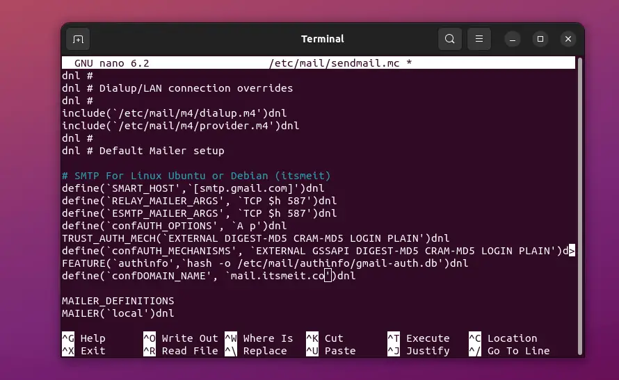 Configure SMTP Gmail to Sendmail Server on Ubuntu 22.04 (illustration)