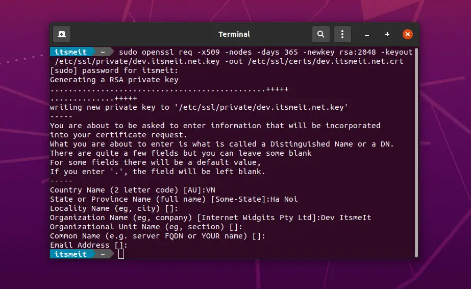 How to create SSL localhost on Ubuntu 22.04 | 20.04