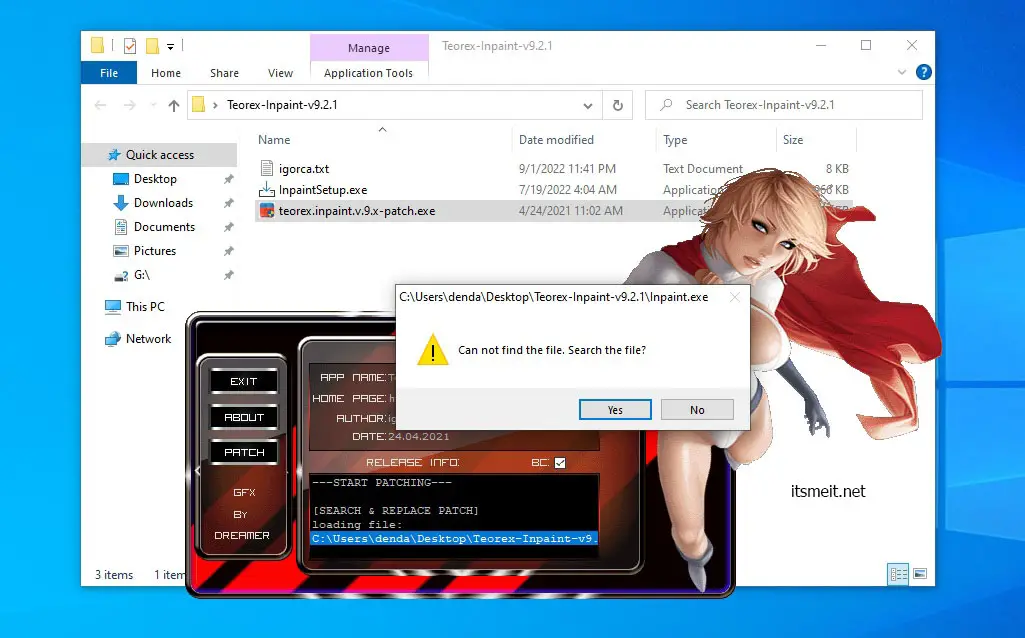 How to activate Inpaint 9.2.1 erase text on photo for computer