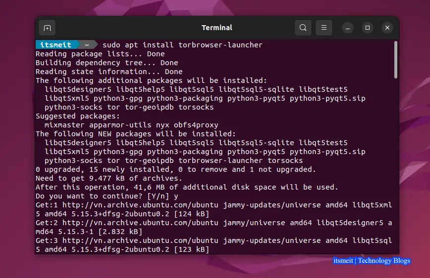 how to install tor browser on ubuntu 22 04 1