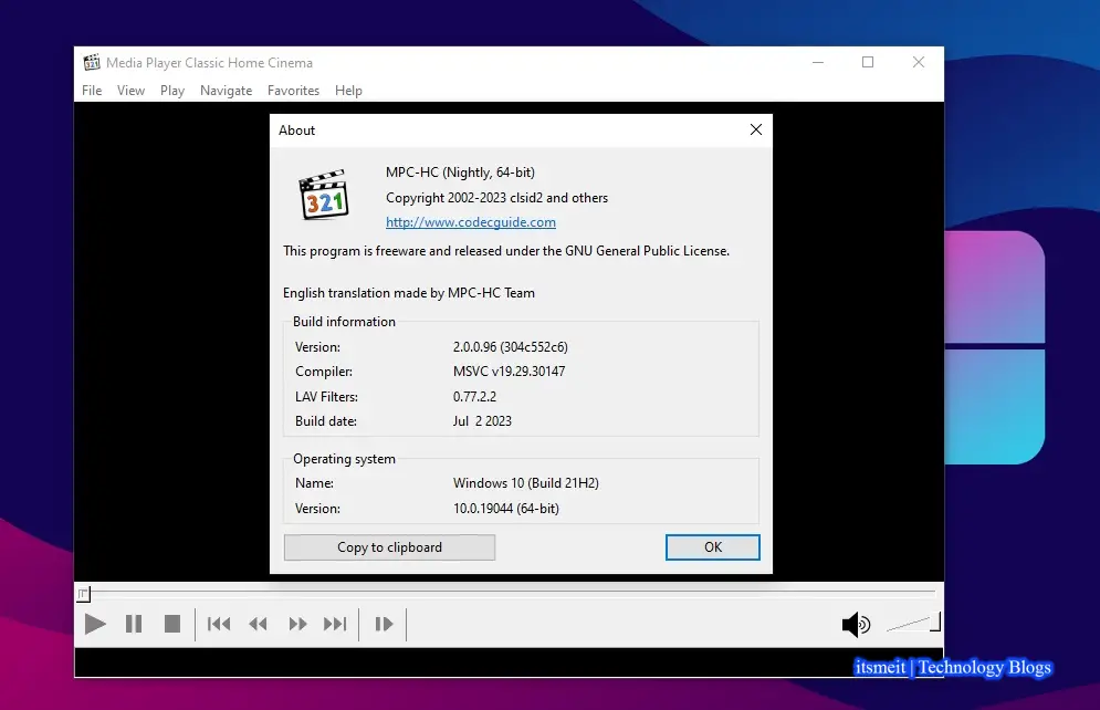 Download Media player for Windows 11, 10 K-Lite Codec Pack FULL 64bit