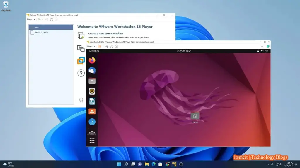 Install Ubuntu 22.04 on Windows 11 using VMware software (illustration)