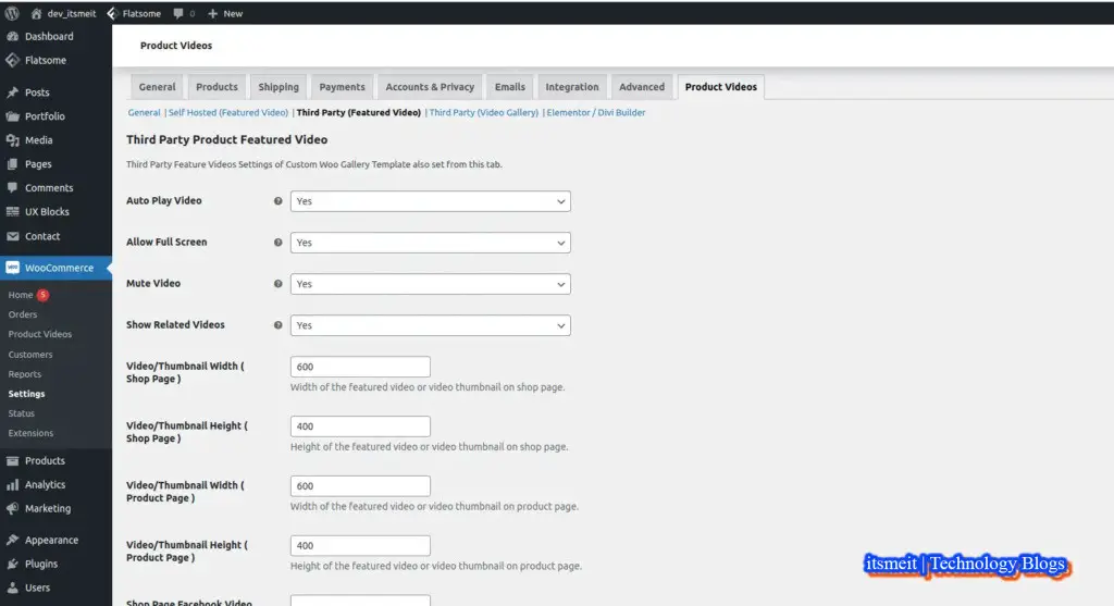 How to configure video insertion in WordPress / Woocommerce